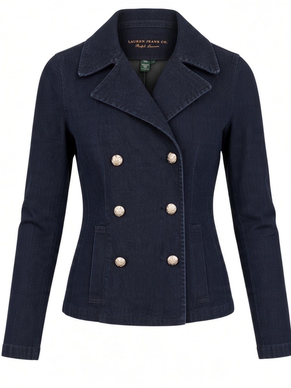 Lauren Jeans Co. Ralph Lauren Women's Pea Coat Black Size Large Like New